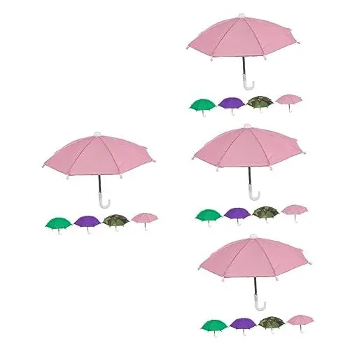 Produktbild: VALICLUD 16 Stk kleine Regenschirme umbrella schirmchen smartphone regenschirm Telefon Sonnenschutz Regenschirm draussen strapazierfähiger Regenschirm Reiten kleiner Regenschirm Polyester
