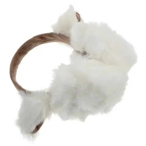 Produktbild: VALICLUD 1Stk Ohrenschützer warmes Plüschohr Winterohr Stirnband für Kinder Stirnband für Mädchen ear muffs ohrenmütze kinder tragegurt Ohrstulpe Plüsch-Ohrabdeckung Gehörschutz Weiß