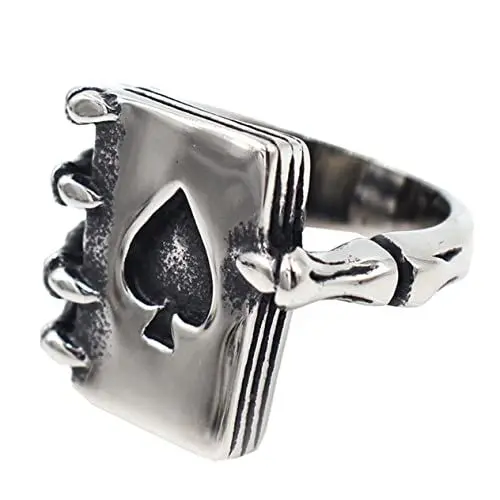 Produktbild: VALICLUD 1Stk Pokerring Geisterkrallenring stylischer Ring Finger Herrenringe Ringe für Männer Mann offener Ring Offener Ring der Geisterkralle Punk Kartenspielen Zubehör Schmuck schmücken