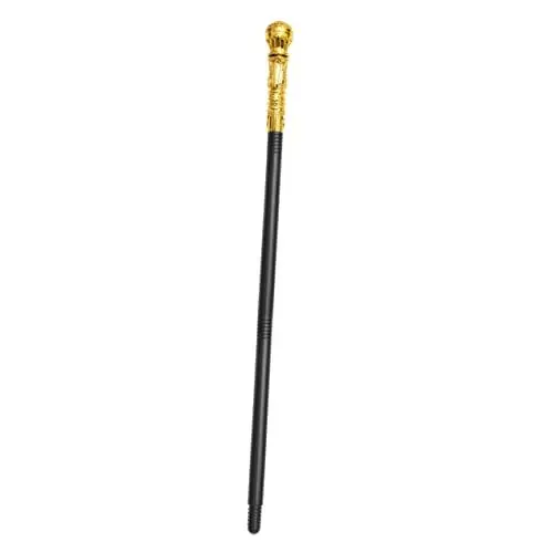 Produktbild: VALICLUD 1Stk rundes Halloween Costume Halloween Kleidung Party Halloween Königsparty-Zauberstab Gehstock-Kostüm Schädelgang dreiteiliger Zauberstab Halloween-Requisitenstock Golden
