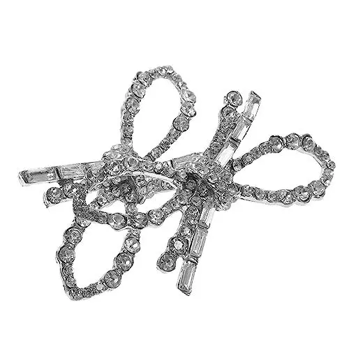 Produktbild: VALICLUD 1 Paar Bogenschuh Strass Schuhschmuck Bejeweled Schuhclips Schuhschnalle Aus Kristall Schuhdekoration Perlen-schuhschnalle Damen Glas Stirnband Schuhzubehör