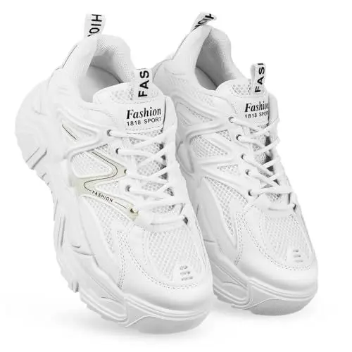 Produktbild: VALICLUD 1 Paar Daddy Schuhe Slip On Sneaker Klobige Sneakers Für Damen Modische Sneakers Plateauschuhe Sportschuhe Für Damen Künstliches Pu