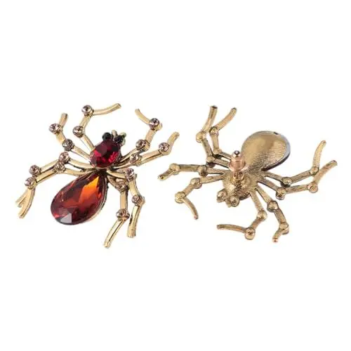 Produktbild: VALICLUD 1 Paar Halloween Spinne Ohrstecker Creolen Für Armbänder Zucht Kostüm Tropfenohrringe Charme Gruselig Zubehör Gesichtsaufkleber, Juwelen, Halloween Vampir-ohrringe Maske Nieten Rot