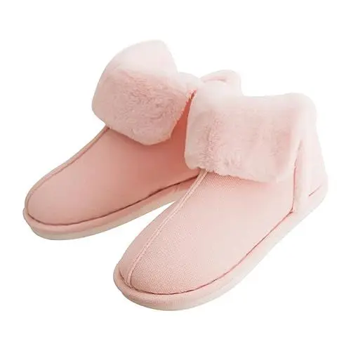 Produktbild: VALICLUD 1 Paar Hausschuhe Aus Fell Warmer Pantoffel Kurze Stiefel Für Damen Fuzzy-folien Für Frauen Weibliche Warme Schuhe Innenschuh Stiefeletten Für Damen Rosa Innen: Hochwertiger Samt