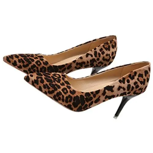 Produktbild: VALICLUD 1 Paar High Heels Mit Leopardenmuster Pumps Für Damen Hoher Absatz Mit Leopardenmuster Frau Turnschuhe Leopardenabsätze Freizeitschuhe Für Damen Turnschuhe Für Damen Künstlicher Pu