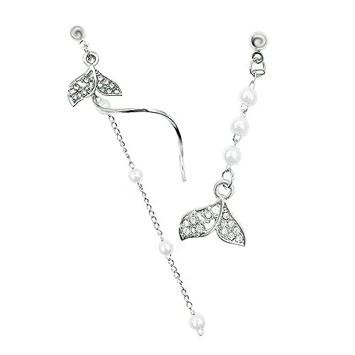 Produktbild: VALICLUD 1 Paar Meerjungfrau Ohrringe Hochzeitsohrringe Ohrringe für Frauen anhänger für ohrringe anhänger ohrringe ohhringe Ohrschmuck Ohrringe mit Meerjungfrauen-Anhänger Legierung Silver
