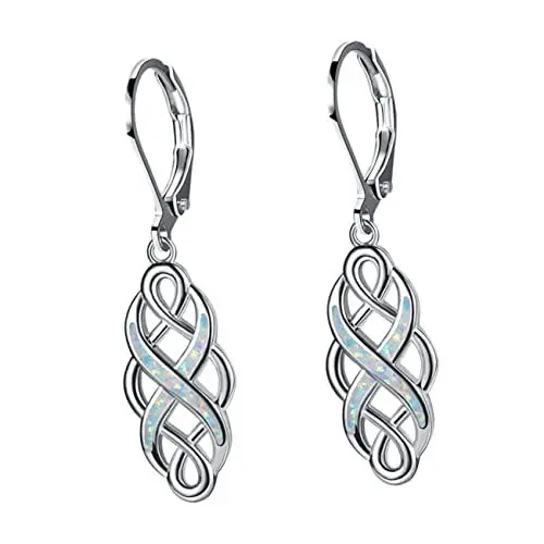 Produktbild: VALICLUD 1 Paar Opal Geflochtene Ohrringe Frauen Creolen Ethno-stil Kreative Ohrstecker Retro-ohrstecker Damen-schmuck-ohrringe Ohrmanschetten Für Frauen Ohrschmuck Ohr Zubehör Weiß Kupfer