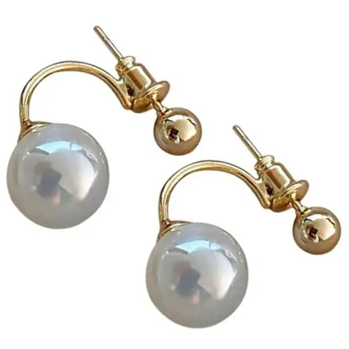 Produktbild: VALICLUD 1 Paar Perlenohrringe Perlenohrstecker Ohrstecker Für Damen Ohrzubehör Dekorative Ohrringe Frauen Schmuck Ohrringe Für Mädchen Ohrringe Schmuck Trendige Ohrringe Kupfer