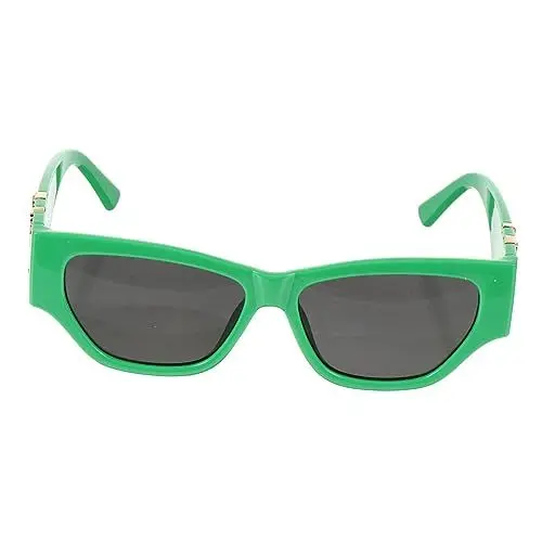 Produktbild: VALICLUD 1paar Vintage Cat Eye Sonnenbrille Mit V-design Kreative Praktische Modebrille Für Damen Und Herren Für Outdoor-aktivitäten Und Partys Grüne Fassung Mit Schwarzen Gläsern