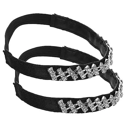 Produktbild: VALICLUD Glänzende Strass- High Heel Schuhriemen Elastische High Heels Riemen Knöchelriemen für High Heels Verhindert
