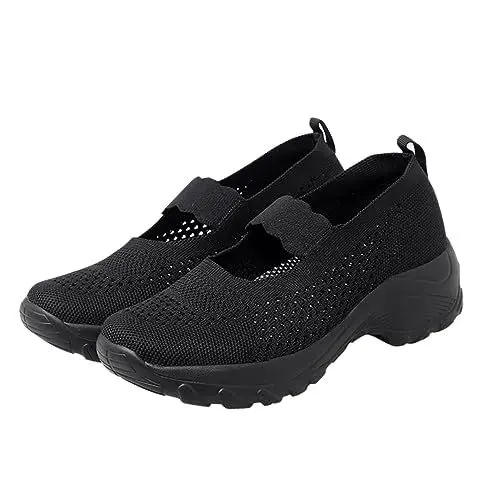 Produktbild: VALICLUD 1 Paar höhenvergrößernde Freizeitschuhe Frau Freizeitschuhe weiße Damen Turnschuhe Plateau Schuhe Plateauschuhe Freizeitsportschuhe Dame Freizeitschuhe Obermaterial: Fliegenstrick