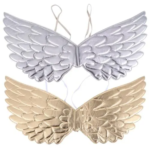 Produktbild: VALICLUD 1 Set 2 Stück Cosplay Party Flügel Für Kinder Leistung Requisite Kreatives Kostüm Einhorn Kinder Requisiten Silber Golden Schmetterling Engel Halloween Fee Flügel Kleid
