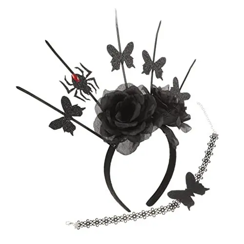 Produktbild: VALICLUD Einzigartiges Gothic-spinnen-stirnband Schwarzes Spinnen- Gothic-accessoires für für Halloween-partys Cosplay