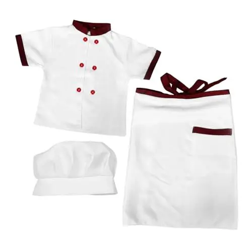 Produktbild: VALICLUD 1 Satz Kochuniform Für Kinder Rollenspielkleidung Spielkleidung Vorgeben Kinderkleidung Kochkleidung Koch-outfit Kochkostüm Trachtenkleidung Kostüm Kleidung Baumwolle