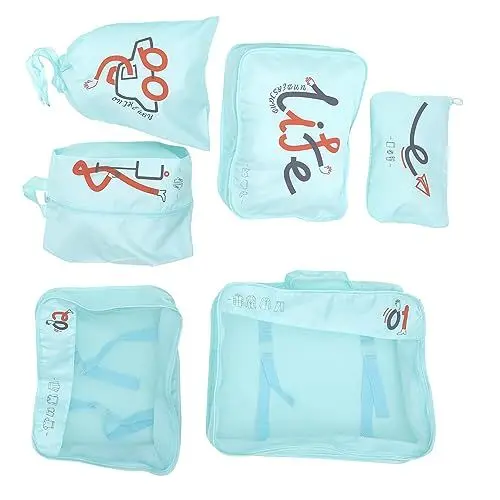 Produktbild: VALICLUD 1 Satz Sechsteiliges Set aus Aufbewahrungstaschen für Geschäftsreisekleidung und Gepäckklassifizierungsverpackung Gepäck-Organizer, Packwürfel-Set für Reisetasche