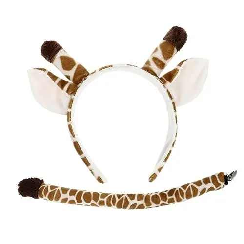 Produktbild: VALICLUD 1 Satz Stirnband camoing tierkostüme giraffenkostüme Verkleidung fasching kleidung Tierkostüm Schwanzstütze Giraffen-Haarband Cosplay-Requisite Haarreifen für Giraffenohren Plüsch