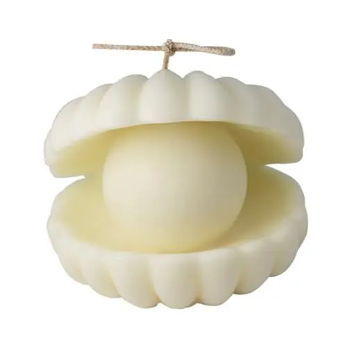 Produktbild: VALICLUD 1 Stück Duftkerzen Duftend Perlmutt Muschelkerzen Vanille Geformt Perlen Perle Duftkerze Atmosphäre Muschelkerze Aromatherapie-kerze Atmosphäre Duftkerze Duft Kerze Paraffin Weiß