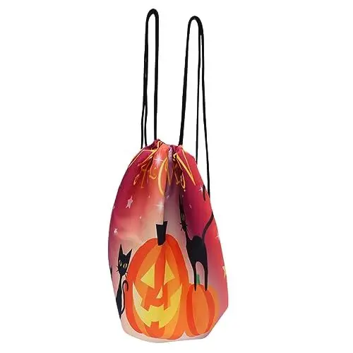 Produktbild: VALICLUD 1 Stück Kürbislaterne -Trolleytasche Turnbeutel für Halloween Halloween-Rucksack mit Kordelzug Tasche mit Kordelzug Halloween-Gunst-Tasche Draw String Rucksack