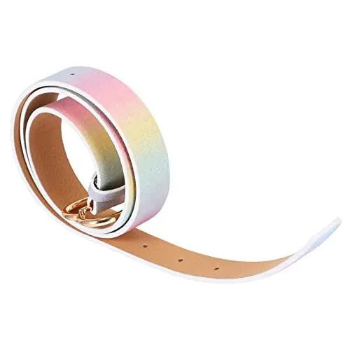Produktbild: VALICLUD 1 x Gürtel in Herzform, Cinturones De Mujer, Para-Gurt mit Schnalle, Schärpen für Weihnachtsdekoration, Leder, Cinturón Para Mujer, buntes Dekorkleid, Miss Ribbon, PU-Leder, bunt, 95X4X1CM