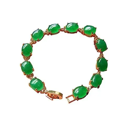 Produktbild: VALICLUD Jadeit Armband Damen Handgelenkschmuck Aus Hochwertigem Material Mode Armreif Für Verschiedene Anlässe Und Kleidungsstücke