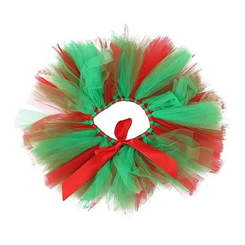 Produktbild: VALICLUD 1stk Weihnachtskleid - ädchen-rock Retro-kleider Für Frauen Rotes Tutu Weihnachtlicher Tüllrock Kleider Für Damen Kostüme Für ädchen Polyester Schmücken Halloween