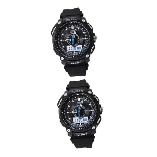 Produktbild: VALICLUD 2St Digitaluhr Uhrengehäuse für Herren Männer Sportuhr Uhr mit Uhrwerken Wasserdichte Sportuhr digitale Quarzuhr Anzahl Anschauen Herrenuhr Mann