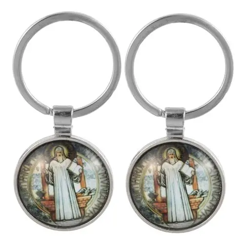 Produktbild: VALICLUD 2St Schlüsselanhänger Schutzengel Charme Religiöser Taufschmuck für Damen Retro autoanhänger pkw anhänger gebraucht Schlüssel hängende Verzierung Taschenanhänger Metall