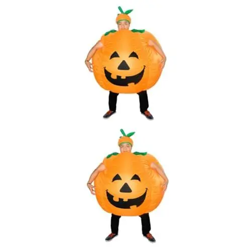 Produktbild: VALICLUD 2St Urlaubskostüm halloween kostüm halloween costume pumpkin costume Glow-Kostüm Cosplay-Kostüme Kleider Partykostüm Halloweenkostüm Erwachsener Kleidung aufblasbarer Anzug