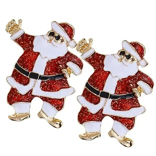 Produktbild: VALICLUD 2Stücke Weihnachtsmann Brosche Pin Weihnachtsbrosche für Kleidung Weihnachtsdekoration für Partys und Geschenke für Damen