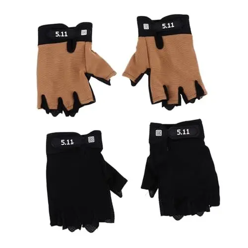 Produktbild: VALICLUD 2 Paar Fitness Halbfinger-Handschuhe Schwarze Handschuhe Hebehandschuhe Rennradhandschuhe Schwarze Fingerlose Handschuhe Mountainbike-Handschuhe Black Elastischer Spandex