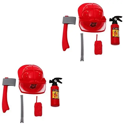 Produktbild: VALICLUD 2sätze Kostümset Für Mädchen Teiliges Feuerwehr-cosplay-set Mit Helm Und Zubehör Für Rollenspiele Für Und Fantasievolles Spiel Material