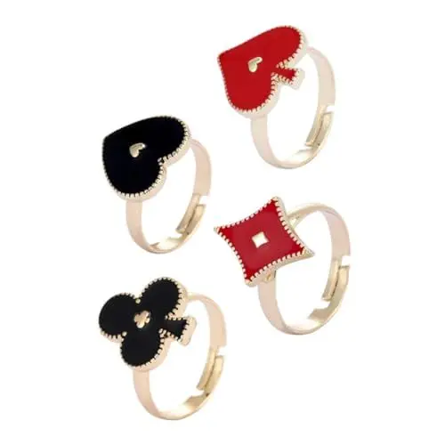 Produktbild: VALICLUD 2 Sets Offener Schmuckring Für Verstellbarer Pokerring Strass Schmuckringe Für Offene Knöchelringe Hochzeitsschmuck Offener Fingerring Herzringe Für