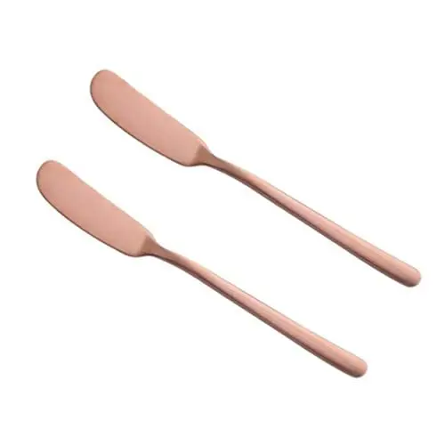 Produktbild: VALICLUD 2 Stück Butter und Käsemesser Teilig Multifunktionale Aufstrichmesser für Butter Käse Sahne Rostfrei und Langlebig für Gastronomie und Küche Roségold