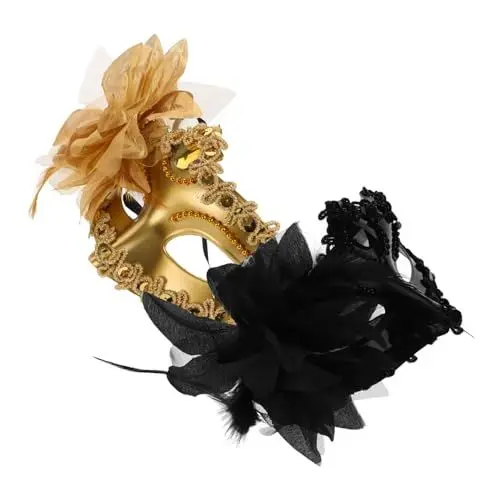 Produktbild: VALICLUD 2st Halbe Gesichtsmaske Halloween Deko Festival-masken Für Erwachsene Karnevalsmaske Prop Maskerademaske Für Halloween Cosplay-maske Kostüm Party Maske Party-maske Plastik
