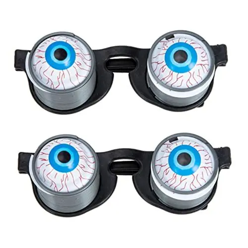 Produktbild: VALICLUD 2st Lustige Partybrille Halloween-brillen Hängende Brille Lustige Verkleidungsbrille Mit Lustiger Nase Augapfelbrille Lustige Brille Mit Tropfenden Augen Partybedarf Plastik Feder