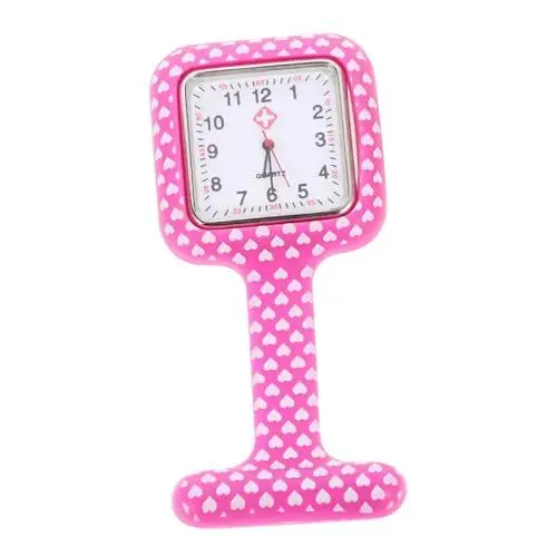 Produktbild: VALICLUD 2stücke Silikon Uhr Quadratische Taschenuhr Für Damen Tragbare Armbanduhr Mit Klarem Ziffernblatt Für Pflegeberufe Und Anlässe Langlebig Und Modisch Zufällige Druckfarbe