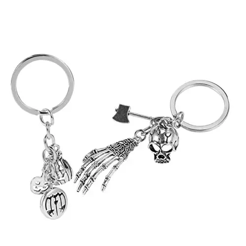 Produktbild: VALICLUD 2st Schlüsselbund Halloween-schlüsselanhänger Kreativer Schlüsselanhänger Schädel-hand-schlüsselanhänger -schlüsselanhänger -taschen-anhänger Geldbörse