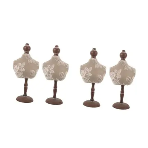 Produktbild: VALICLUD 2st Schmuckständer Halskette Büste Stehen Halskettenständer Schmuck Schaufensterpuppe Mannequin-ohrringständer Schmuck-organizer-ständer Schmuck Büstenhalter Deko Eingewickelt