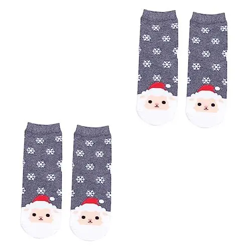 Produktbild: VALICLUD 2st Weihnachts-crew-socken Damen Weihnachtssocken Urlaub Pantoffel Socke Flauschige Weihnachtssocken Herren Weihnachtssocken Unisex-weihnachtssocken Schlafende Socken Kind Haushalt