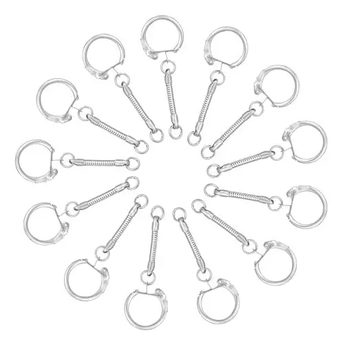 Produktbild: VALICLUD 30St Schlüsselanhänger Bag Charm praktisches dur-schmuck Jewellery Sauf geschebke The Craft metallic versilbern kecher schicksalsschlüssel Key Chain bastelst agn Silver