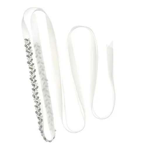 Produktbild: VALICLUD 3St Gürtel aus Strass Glitzergürtel Strassgürtel für die Hochzeit Brautstrass-Gürtel hochzeitsschmuck hochzeits schmuck Hochzeitsgürtel für Braut Brautgürtel Strasssteine Silver