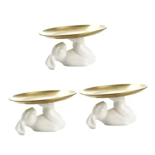 Produktbild: VALICLUD 3St Kuchenblech living room decoration wohnzimmerdeko jewelry box Schmuckkiste kuchenstand Kuchen Serviertablett Schmuckhalter Kuchenplatte dekorativer Ringhalter Rostfreier Stahl
