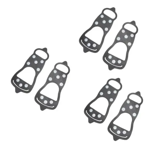 Produktbild: VALICLUD 3 Paare Steigeisen Schneeschuhe Eisstollenstiefel Traktionsklampen gehen Eisklampen klettern Reisezubehör winterstiefel winterboots Wandern Eisstollen Schuhe Zubehör Stahlzähne