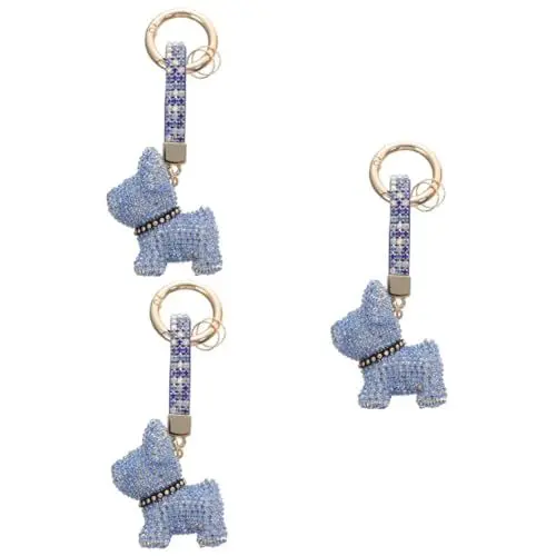 Produktbild: VALICLUD 3 STK Schlüsselanhänger mit französischer Bulldogge Geldbörse Schlüsselanhänger Bulldoggen-Rucksackring schlüsselanhänger Kinder schlüsselanhänger für Kinder Schlüsselringe Plastik
