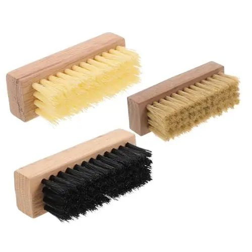 Produktbild: VALICLUD 3stücke Teiliges Schuhputzbürste Mit Holzgriff Weiche Borsten Für Sanfte Von Sport Lederschuhen Ergonomisch Tragbar Und Langlebig
