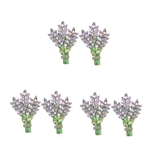 Produktbild: VALICLUD 3 Sätze Lavendel Brosche Lavendelbrosche Dekoration Blumenstrauß Brosche Broschennadeln Lavendel-pin-ornament Kleidernadel Kleidung Violet Zinklegierung 2 Stück * 3