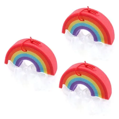 Produktbild: VALICLUD 3 Stück Teiliges Regenbogen Badeschwämme Hautpeeling Bälle für Einfarbigen Badespaß Langlebige und Praktische Körperpflegeprodukte für Erwachsene