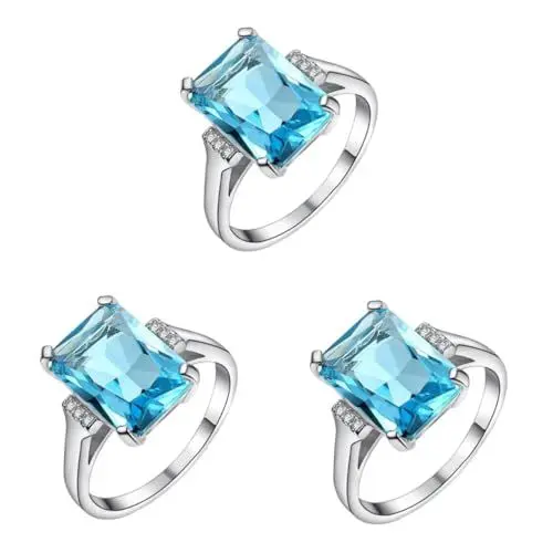 Produktbild: VALICLUD 3st Frauenringe Verlobungsring Kristallring Eheringe Ringe Für Frauen Versprechen Ringe Diamantringe Moderinge Topas-ringe Modische Ringe Fingerringe Fräulein Einfach Schmuck