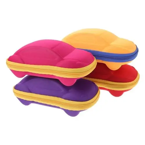 Produktbild: VALICLUD 4Er-Box Brillenetui für Kindersonnenbrille Jungen Reise Brillenetui Kinderbrille Sonnenbrillenetui Brillen Organizer Brillenetui in Autoform Brillenetuis Eva