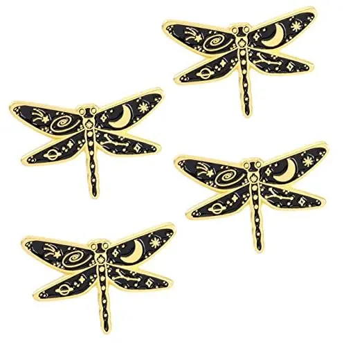 Produktbild: VALICLUD Niedliche Emaille-broschen – 4 Stück Libellen-broschen Für Damen Modischer Broschenschmuck Zum Anklipsen